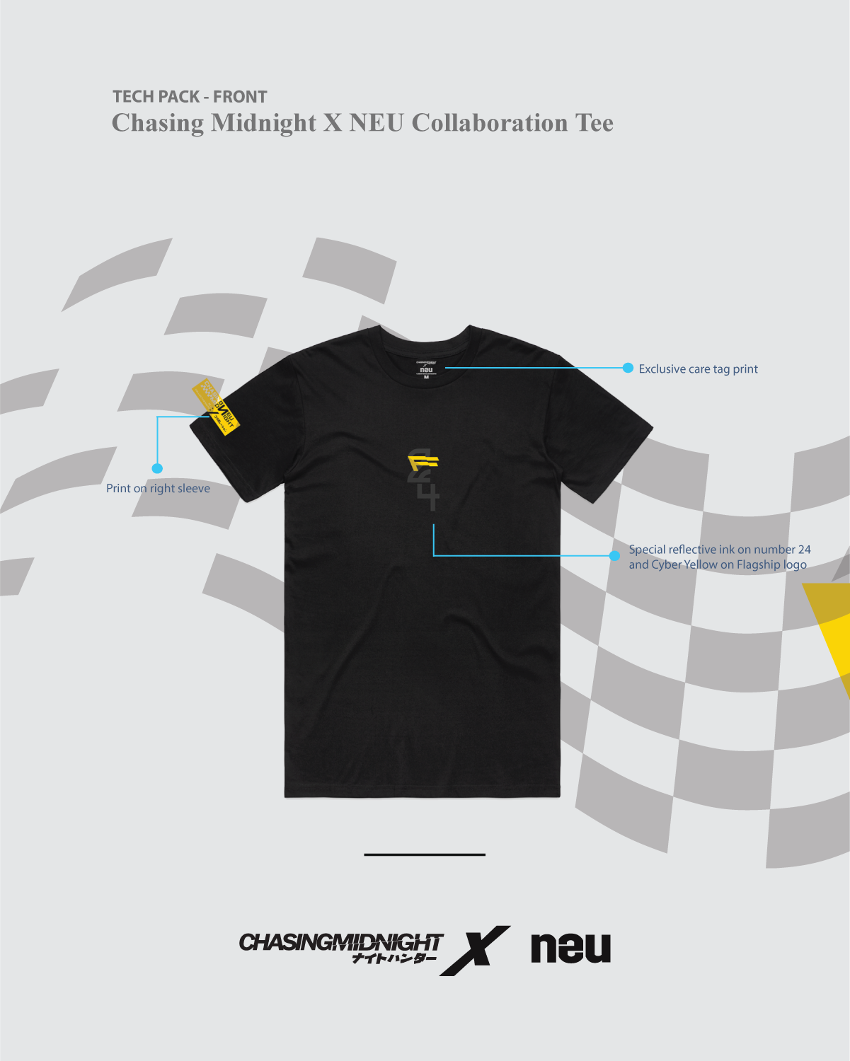 CHASING MIDNIGHT X NEU FLAGSHIP 2024 COLLABORATION T-SHIRT