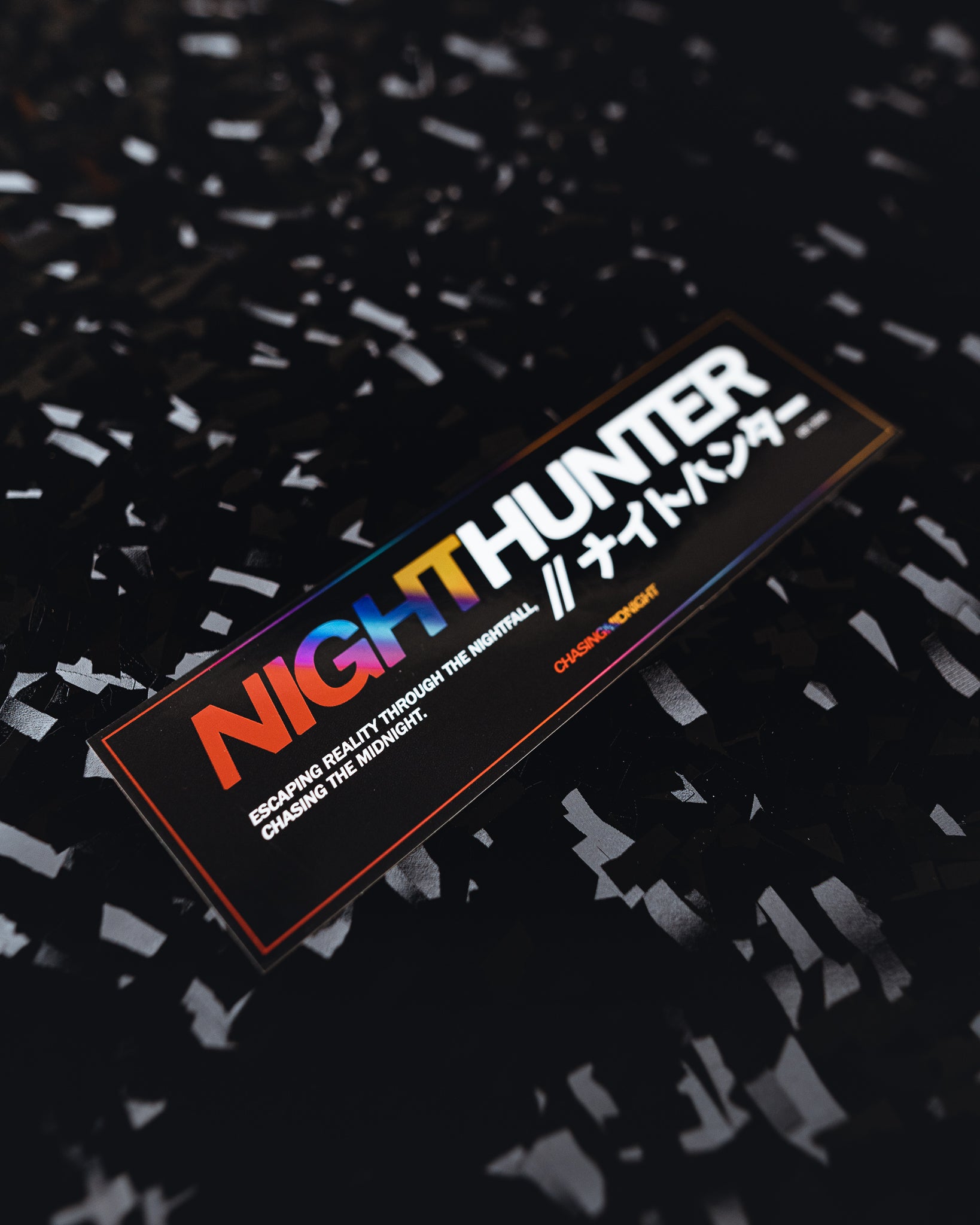 NIGHTHUNTER HOLOGRAPHIC BUMPER STICKER