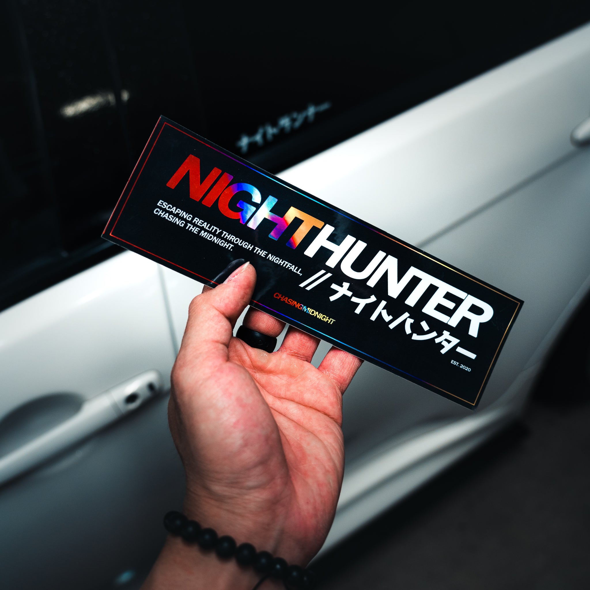 NIGHTHUNTER HOLOGRAPHIC BUMPER STICKER