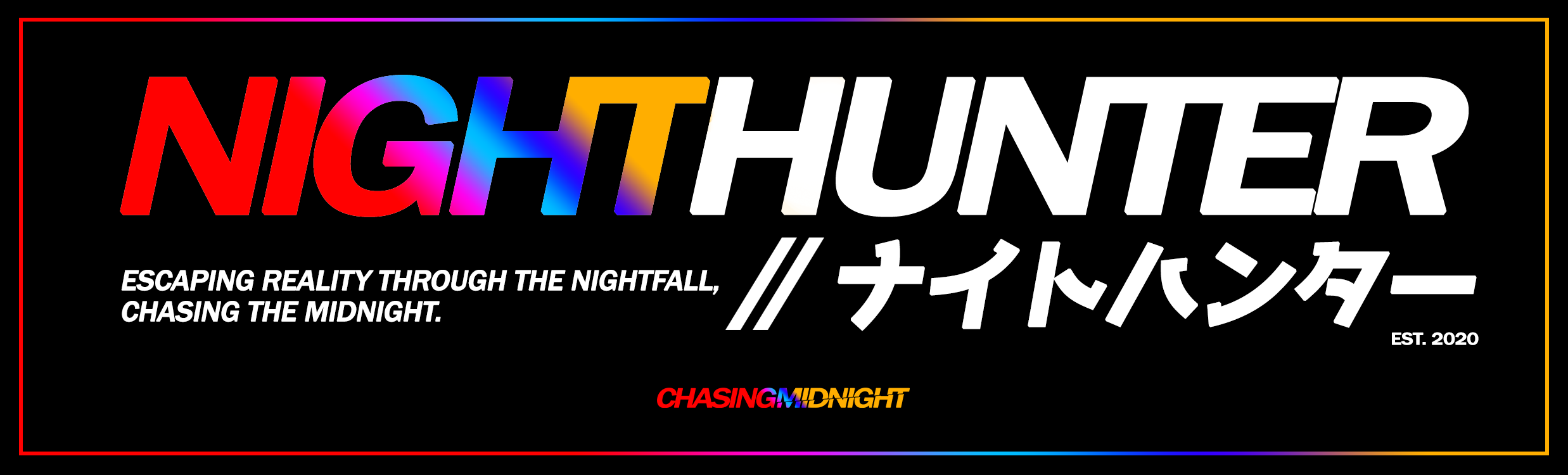 NIGHTHUNTER HOLOGRAPHIC BUMPER STICKER